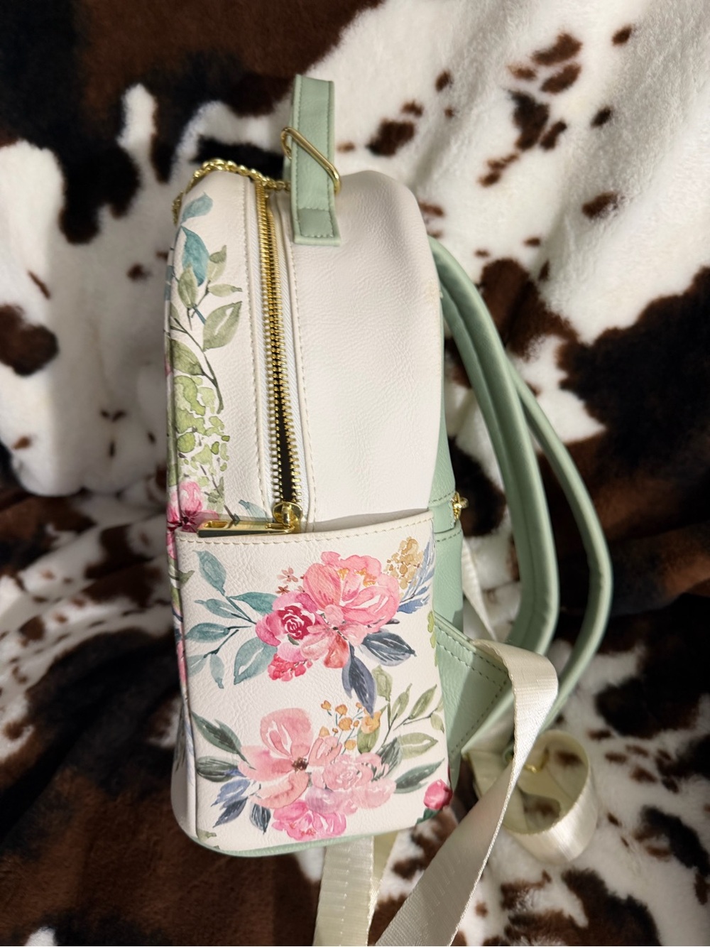 Floral Mini Backpack - White - Picture 6 of 6